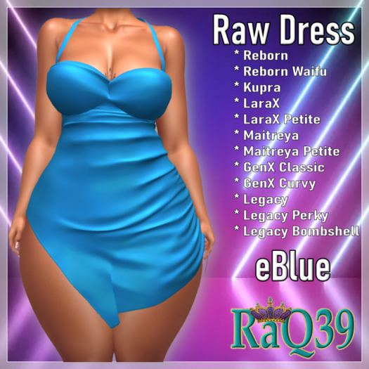 [R39] Raw Dress-eBlue