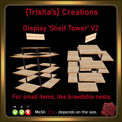 {Trisha's} MeSh Display 'Shelf Tower' V2 - 1 Li