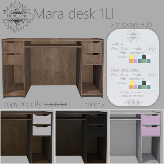 ~LLc~ Mara desk 1LI w. texture HUD