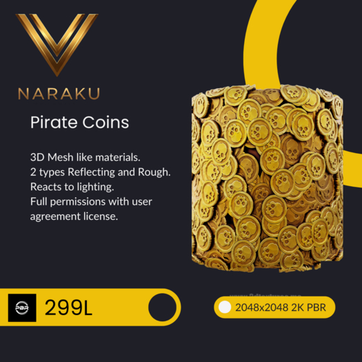 [Naraku] Pirate Coins 2K PBR v1.0 [FULL PERM]