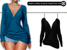 Addams - Kasia Long Sleeve Knotted Top #30