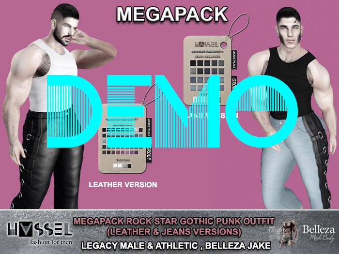 (HASSEL) DEMO ROCK STAR GOTHIC PUNK OUTFIT MEN LEGACY MALE, LEGACY ATHLETIC, JAKE 484