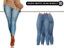 Addams - Kasia Moto Jeans with Belt #36