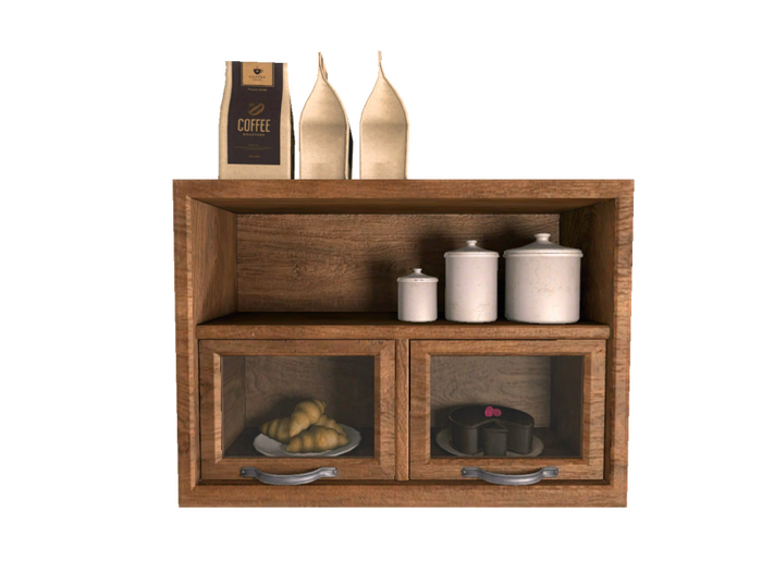 4. Myrrine. Coffee time shelf with stuff
