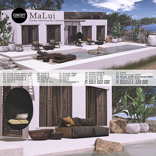 21. Concept} Malui.  Sofa B. Adult. RARE