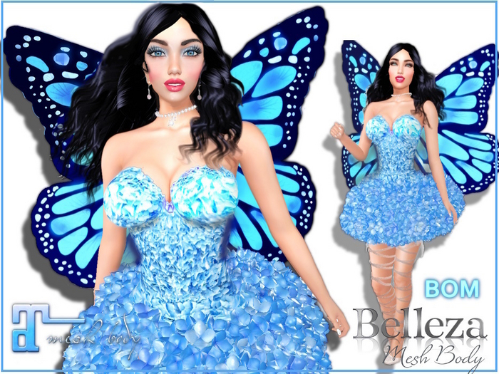 ``***{ E.D. BLUE HYDRANGEA FAIRY BOM & applier
