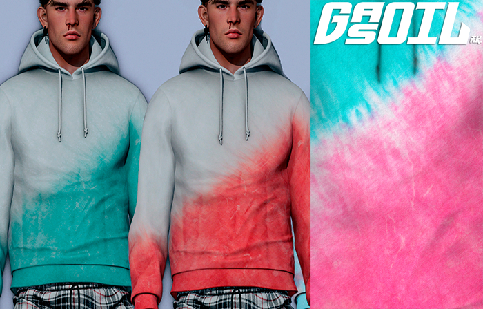 [GL - inc.] - Owen HOODIE Blue Pink