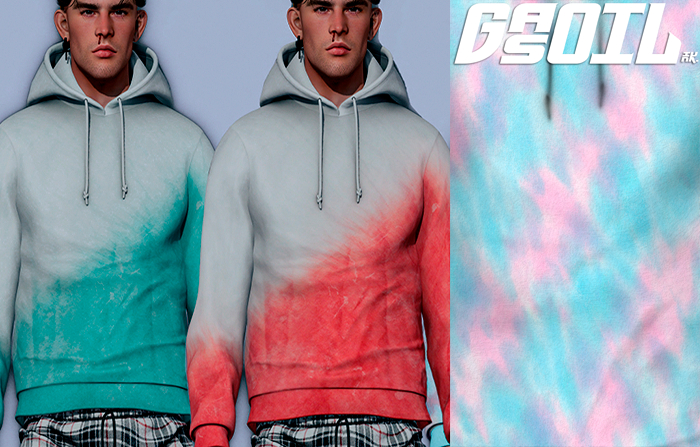 [GL - inc.] - Owen HOODIE Blue Pink Gift