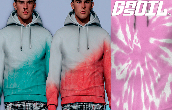 [GL - inc.] - Owen HOODIE Tie Dye Pink