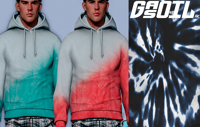 [GL - inc.] - Owen HOODIE Tie Dye Black
