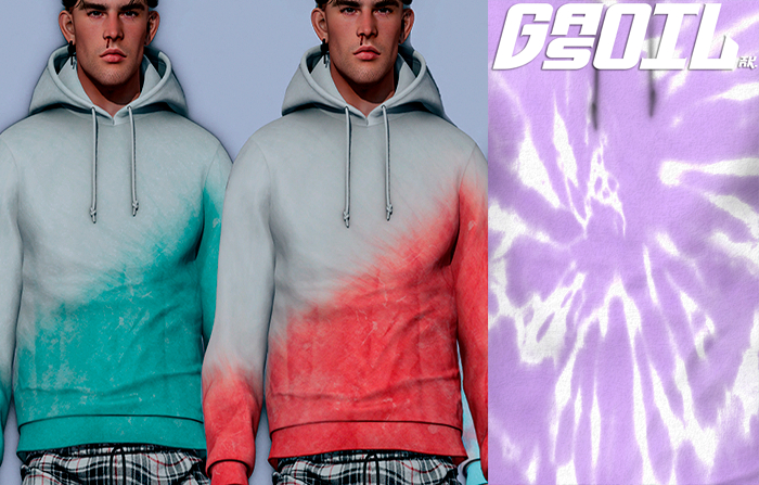 [GL - inc.] - Owen HOODIE Tie Dye Violet