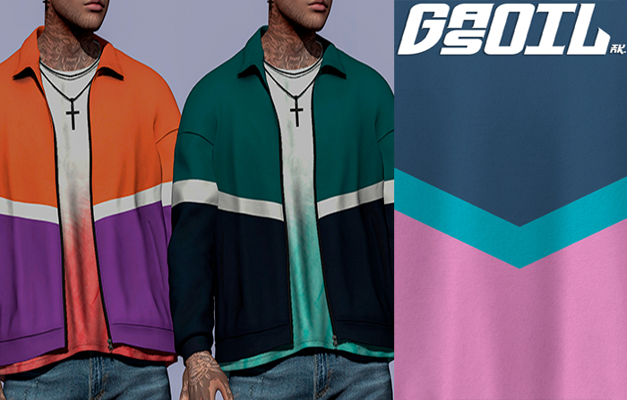 [GL - inc.] - Owain Windbreaker Blue Azure Pink Gift
