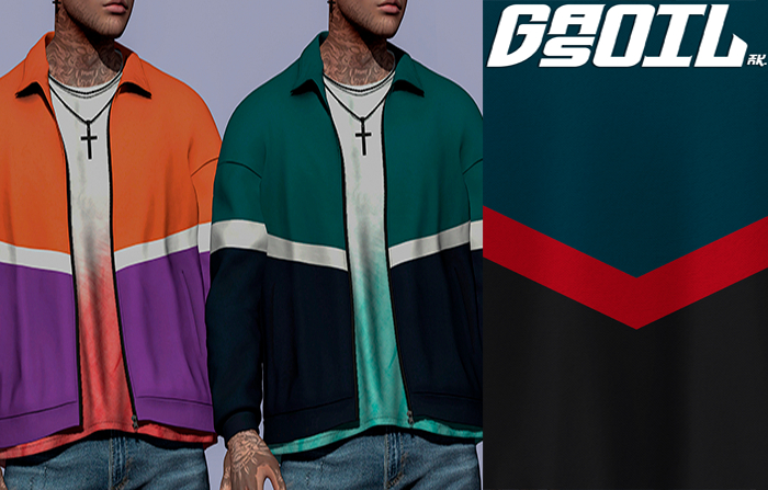 [GL - inc.] - Owain Windbreaker Blue Red Black