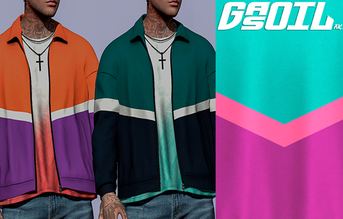 [GL - inc.] - Owain Windbreaker Azure Pink Violet