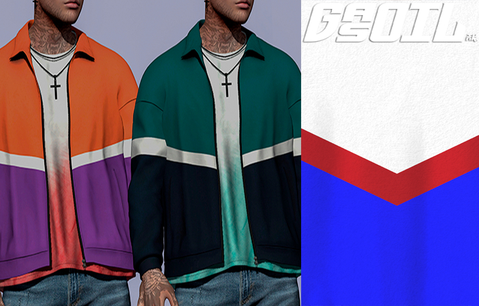 [GL - inc.] - Owain Windbreaker White Red Blue