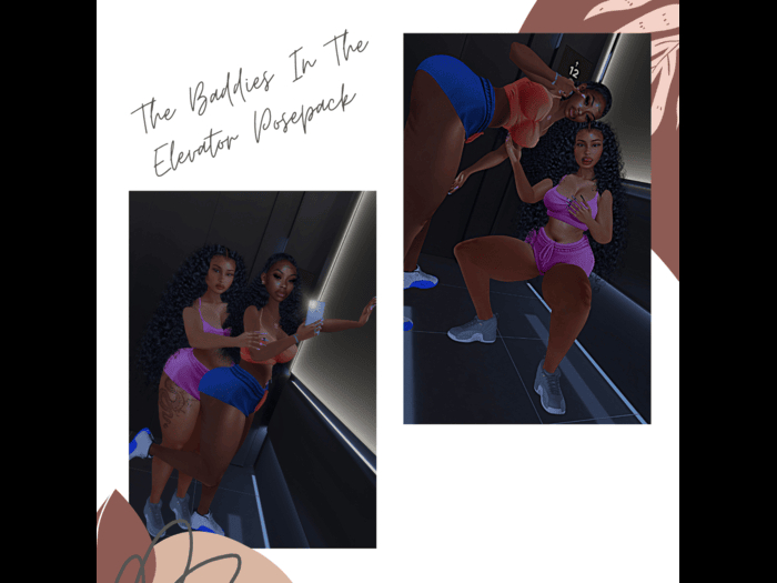 Baddies In The Elevator Posepack