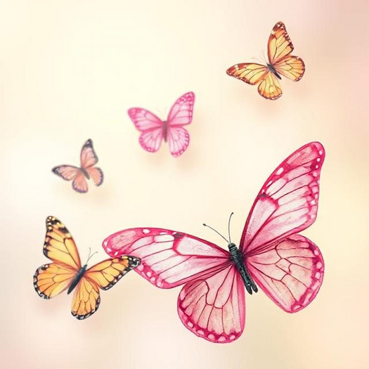 Butterflies Pastell Wall Decal