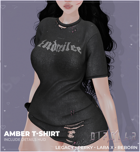 Bipolar - Amber T-Shirt - Graphite Print