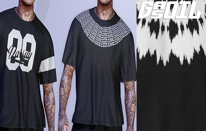 [GL - inc.] - Ethan T-shirt Black Wave