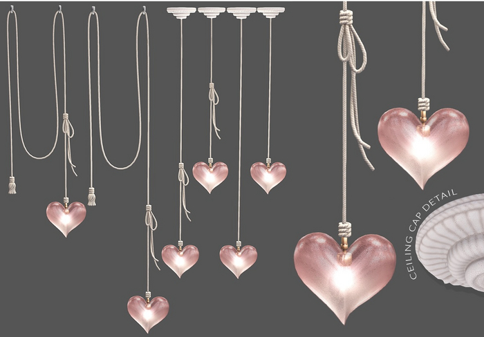 Dahlia - Sweet Heart Lights - Blush - ON/OFF Light Source