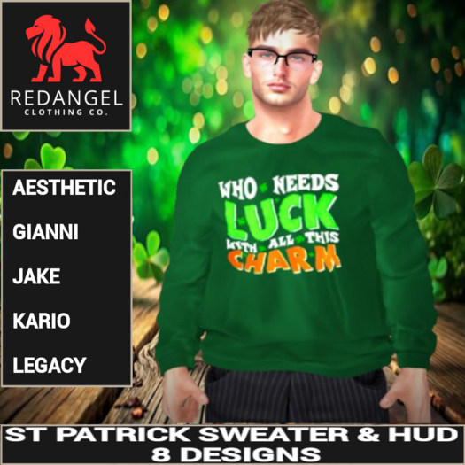ST Patricks 25 - Sweater & HUD - 8 Designs