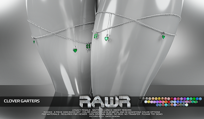 RAWR! Clover Garters (add me)