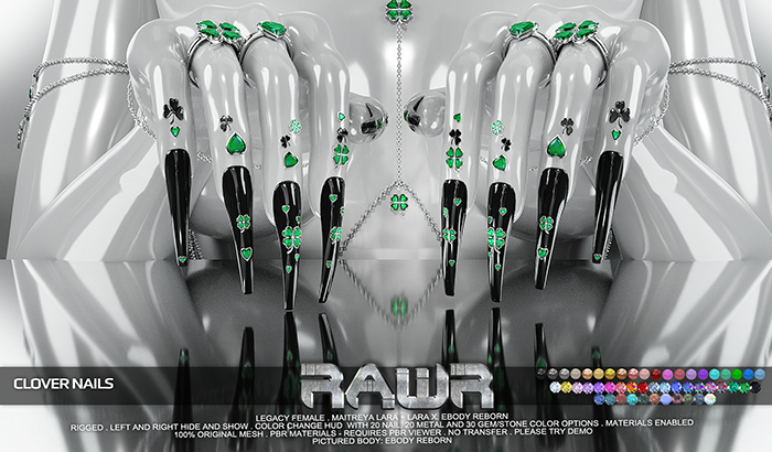 RAWR! Clover Nails DEMO (add me)