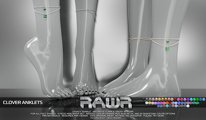 RAWR! Clover Anklets (add me)