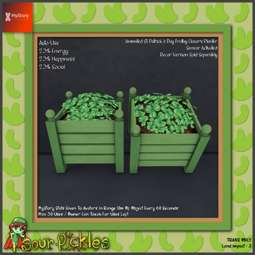 [SP] MyStory St. Patricks Day Frothy Clovers Planter