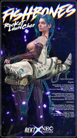 [REKTXNEO] - FISHBONES BAZOOKA - WHITE