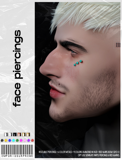 [ES] Face Piercing Carter .pack
