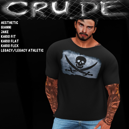 Blue Jolly Roger Men's T-Shirt (MCT)  <Wear Me>