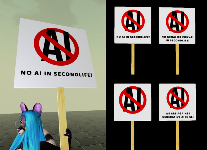 NO AI IN SL SIGNS