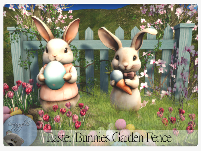 Easter Bunnies Garden Fence By Snuggles
