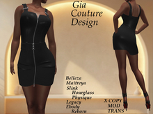 "GCD" Roz Leather Dress Black