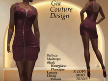 "GCD" Roz Leather Dress Coral