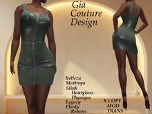 "GCD" Roz Leather Dress Green
