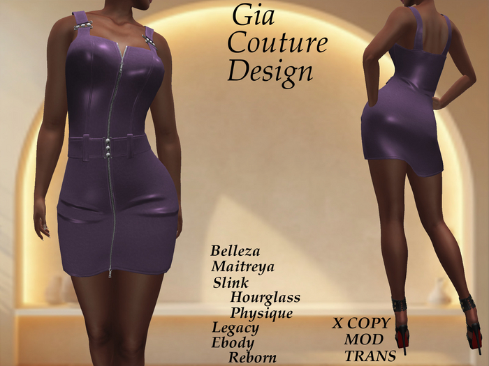 "GCD" Roz Leather Dress Pink