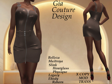 "GCD" Roz Leather Dress Sand