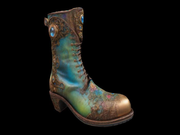 HB: Steampunk Boot Pot Planter FuLL PERM