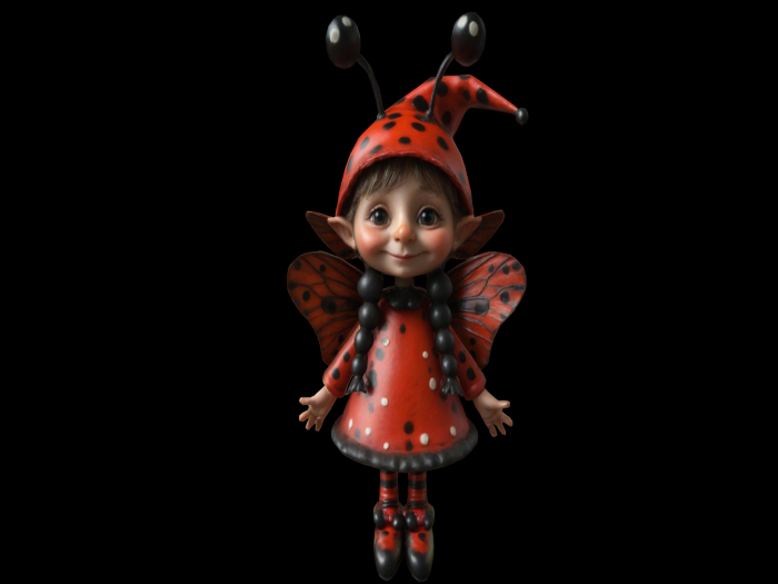 HB: Ladybug Elf Statue FuLL PERM