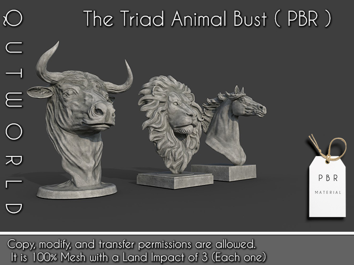 .::QUTWORLDT The Triad Animal Bust_PBR::.FP 