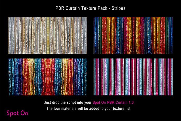 Spot On PBR Curtain Texture Pack - Stripes