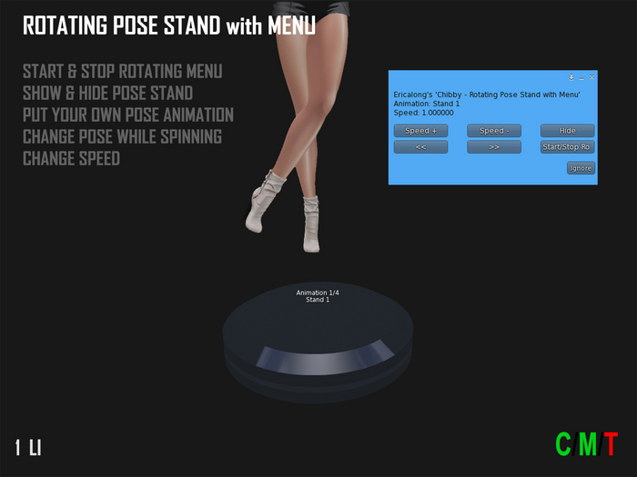 Chibby - Rotating Pose Stand with Menu (Add Me)