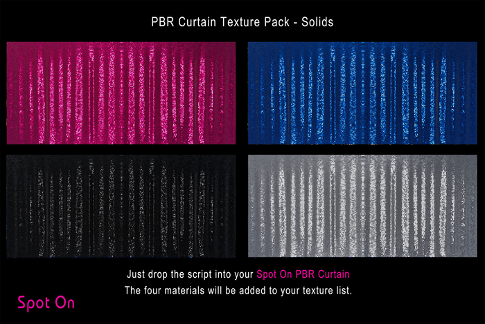 Spot On PBR Curtain Texture Pack - Solids