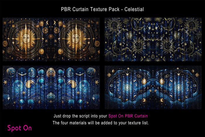 Spot On PBR Curtain Texture Pack - Celestial 
