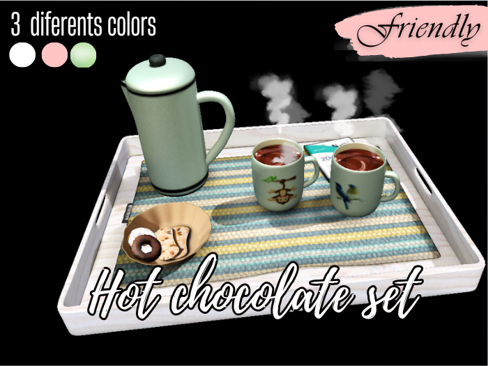 Hot chocolate tray (3 differents colors)