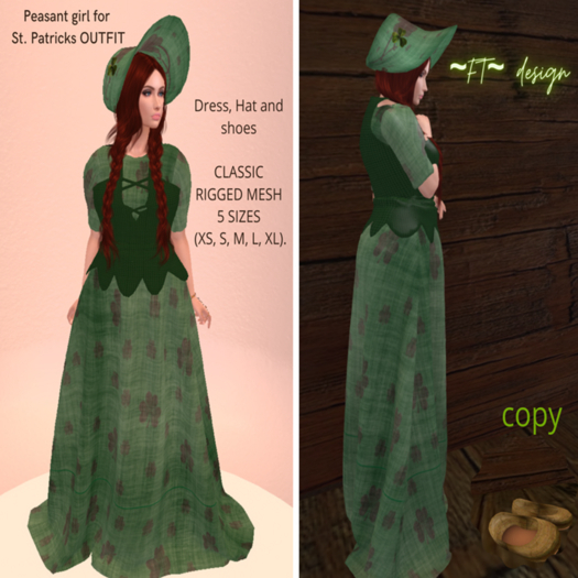 ~FT~ St.Patrick peasant girl outfit
