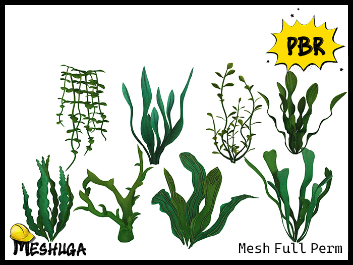Meshuga E Rondo Second Life Marketplace - Meshuga PBR Seaweed Pack 1 FULL PERM MESH