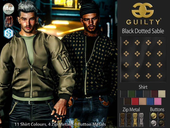 Guilty 181 Colin-07 Black Dotted Sable